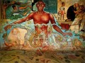 Figur symbolisiert das afrikanische Rennen 1951 Diego Rivera